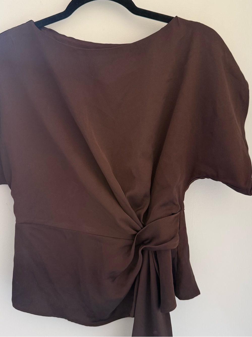 Manning Cartell Glossed Over Drape Top -
Chocolate. AU 6 - US 2. BNWT - Picture 4 of 8